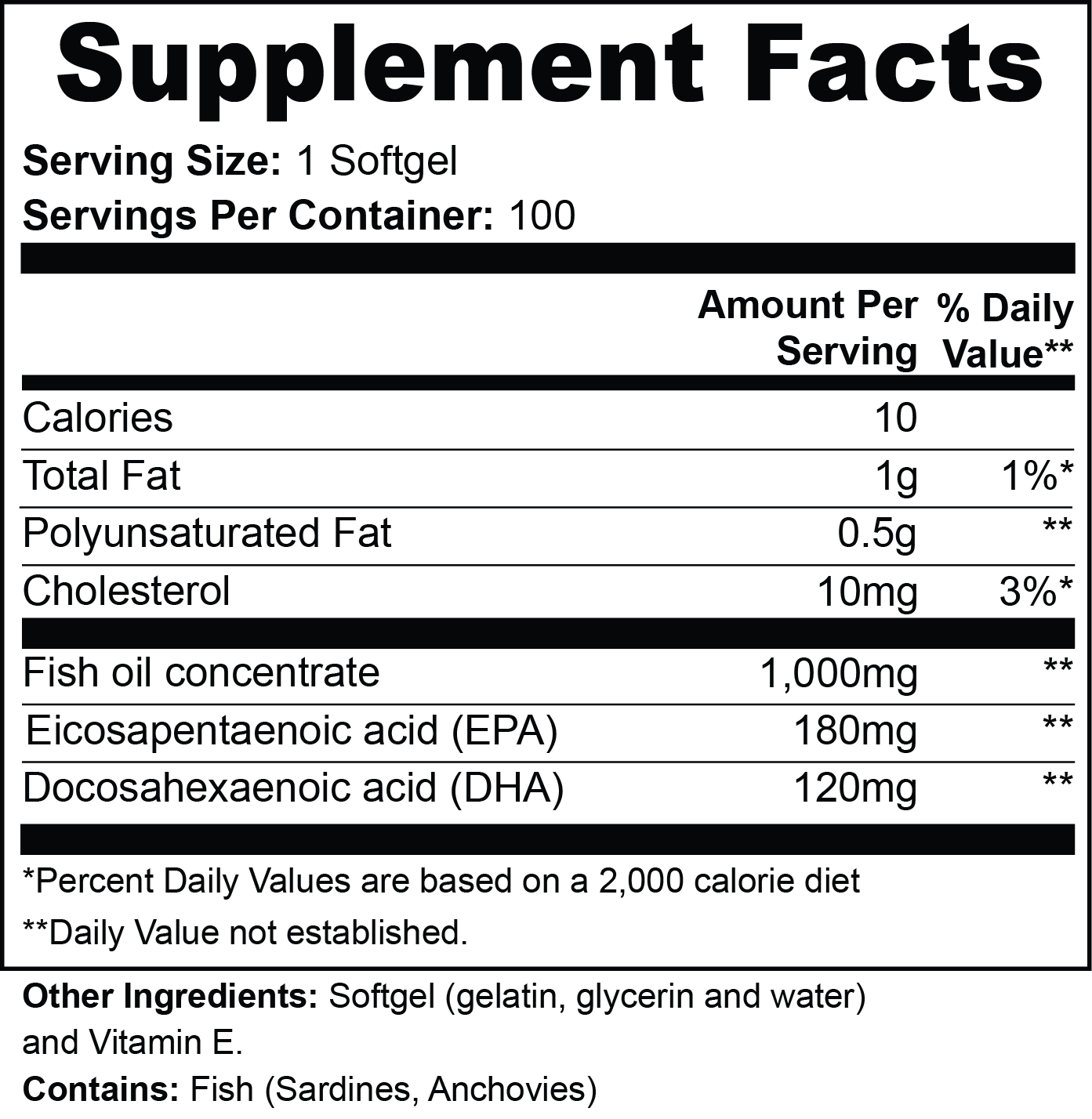 5P Omega-3 EPA 180mg + DHA 120mg